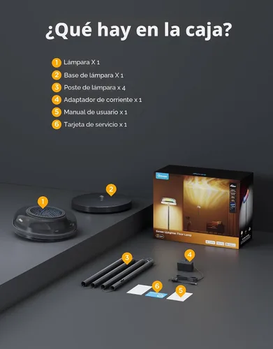 Miniatura 7 de Govee Uplighter - Lámpara de pie para sala de estar, proyector de ondulación RGBIC, lámpara de pie para dormitorio, compatible con SmartThings