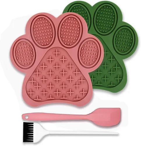 Miniatura 8 de Tapete de alimentación lenta con ventosas, diseño antideslizante, reductor de aburrimiento y ansiedad para perros y gatos, tapete calmante para Gris