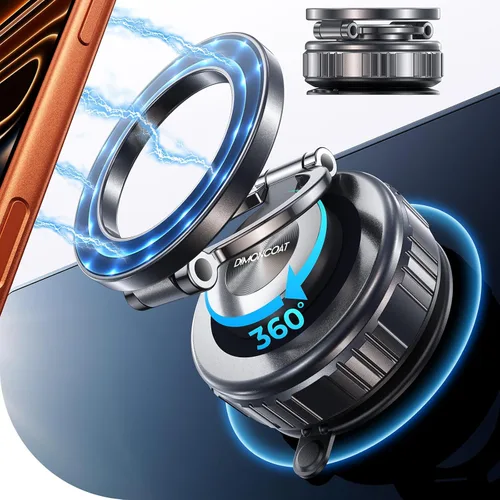 【Actualizado】Soporte de automóvil Magsafe [119 libras de succión y metal] Soporte magnético ajustable de 360° para tu automóvil, soporte al vacío