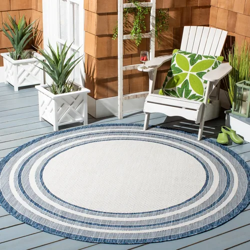 Miniatura 44 de SAFAVIEH Alfombra lavable al aire libre Courtyard Collection – 4' x 5'7", beige oscuro y beige, no desprende pelusa y fácil de limpiar, ideal