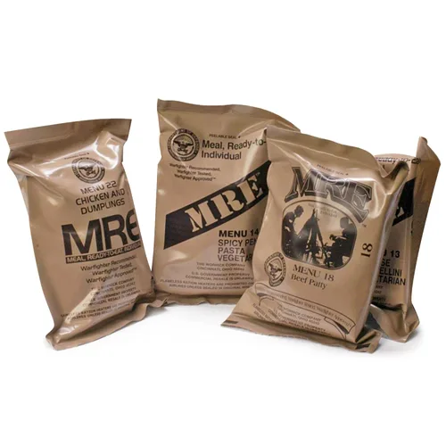 MREs (Comidas listas para comer) genuino excedente militar de Estados Unidos sabores variados