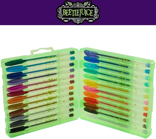 Miniatura 4 de Innovative Designs Beetlejuice - Juego de bolígrafos de gel para niños, paquete de 24 con bolígrafos de gel con purpurina, bonitos bolígrafos