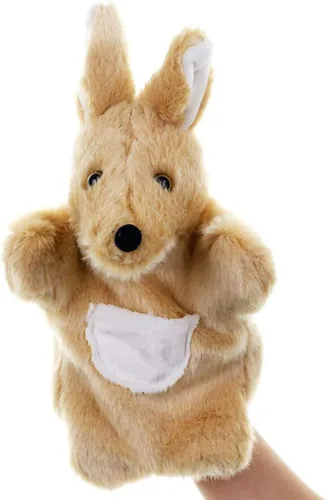 Marionetas de mano de peluche, juguetes de peluche de canguro para imaginativo juego de simulación narración de historias