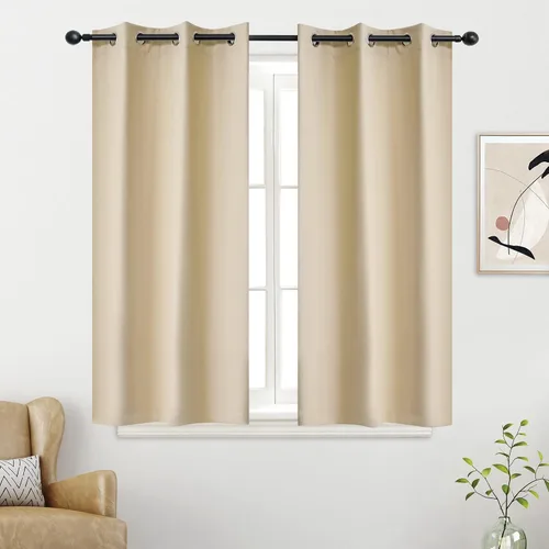 Miniatura 76 de YGO - Cortinas verdes de 183 cm de ancho por 213 cm de largo para dormitorio - Cortinas opacas con ojales en la parte superior, extra anchas