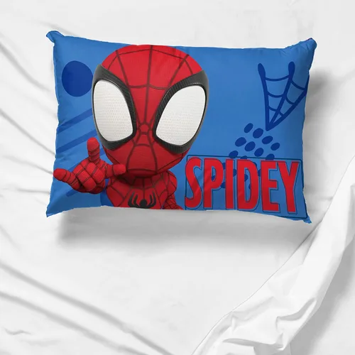 Miniatura 4 de Jay Franco Marvel Spidey and His Amazing Friends Team Spidey 1 funda de almohada reversible individual – Ropa de cama súper suave de doble cara