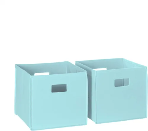 RiverRidge Cajones de almacenamiento plegables con asas Organizador de almacenamiento Aqua Cube para armario, dormitorio y sala de juegos - Juego de