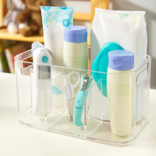 Miniatura 8 de STORi Bliss Organizador de Almacenamiento de Cosméticos de Plástico de 5 Compartimentos Transparente Contenedor de Maquillaje Rectangular