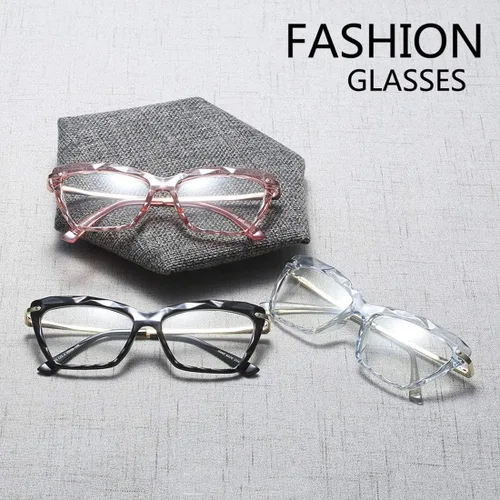 Miniatura 6 de Gafas de lectura de ojo de gato para mujer, marco de gafas de cristal de moda