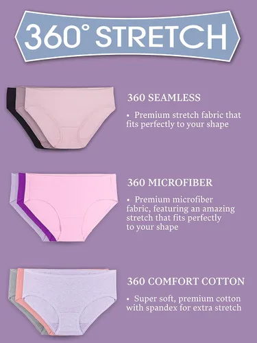 Miniatura 5 de Fruit of the Loom Ropa interior sin costuras para mujer talla regular y grande