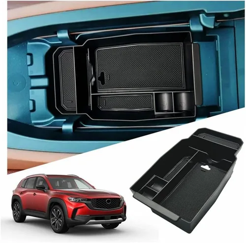 Ruiya Organizador de consola central CX50 2023-2025 2026 para Mazda CX50 2026, accesorios de material ABS, apoyabrazos, bandeja de guantes,