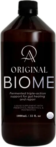 Miniatura 7 de Original Biome, mezcla líquida 3 en 1 de probióticos, prebióticos y postbióticos, bioma vivo fermentado con hierbas curativas para apoyo intestinal