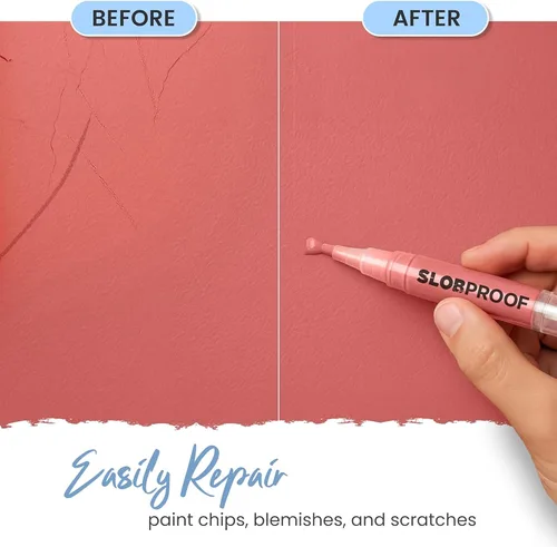 Miniatura 3 de Slobproof Bolígrafo de pintura de retoque recargable, sin ensuciar, herramienta de reparación de pintura de pared reutilizable, aplicación precisa