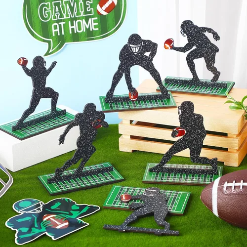 Miniatura 4 de Geetery 6 piezas de decoración Derby de caballos, centros de mesa de carreras de caballos, decoración de bandeja escalonada Derby de madera, juego