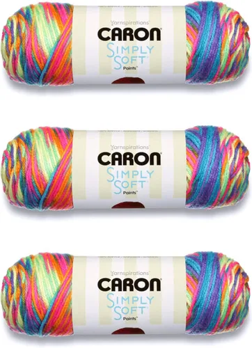 Miniatura 42 de Caron Simply Soft Abyss Speckle Yarn - Paquete de 3 unidades de 141 gramos/5 onzas - Acrílico - 4 medianos (peinado) - 235 yardas - Tejido/ganchillo