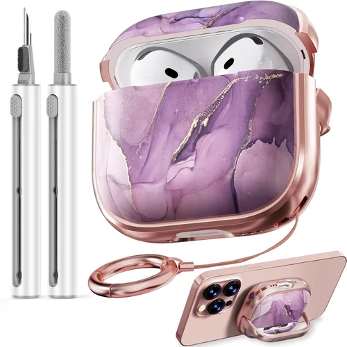 Miniatura 44 de Inesore Funda para AirPods Pro 3 2025 con cerradura, funda transparente floral para mujeres, compatible con Apple Airpods Pro de 3ª