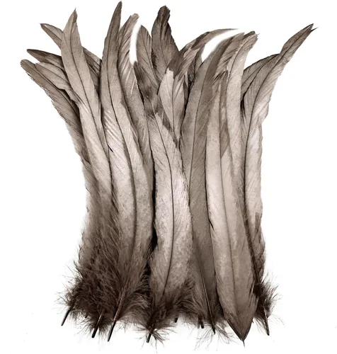 Miniatura 29 de iHUFeather Plumas de cola de gallo naturales, 50 plumas de cola de gallo de 10 a 12 pulgadas de largo, a granel para manualidades, disfraces