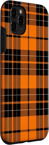 Miniatura 3 de Otoño cuadros naranja y negro patrón patrón caso para iPhone 17