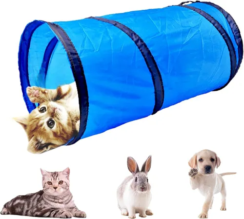 Miniatura 4 de iCAGY Túnel interactivo para gatos de interior, juguetes de túnel de conejo, juguetes para mascotas, túneles de juego para gatos, gatitos, conejos