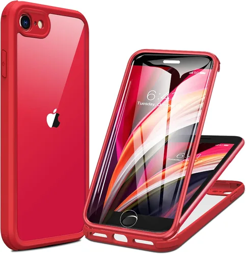 Miniatura 190 de Miracase Funda para iPhone 13 de 6.1 pulgadas, [sin burbujas] funda de teléfono de cuerpo completo con pantalla de vidrio completa integrada, sin