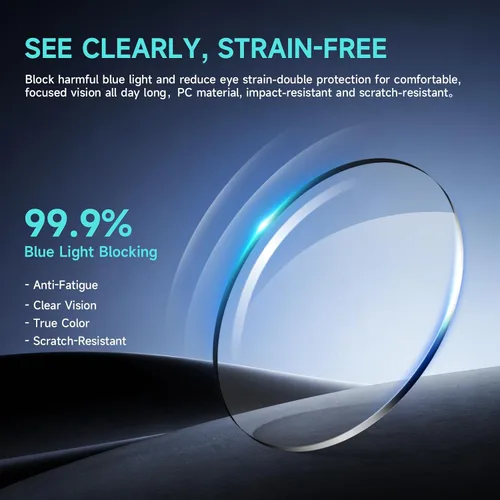 Miniatura 7 de Oversized Square Blue Light Blocking Glasses for Women Men, Anti Glare Computer Glasses, Reduce Eye Strain