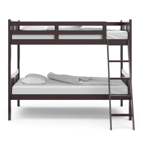 Miniatura 8 de Storkcraft Caribou Litera Twin sobre Twin Litera (Espresso) - Certificado GREENGUARD Gold, Literas Twin para Niños, Se Convierte en 2 Camas Twin