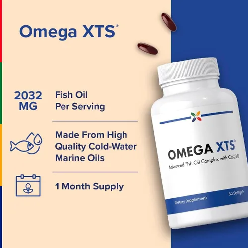 Miniatura 3 de Stop Aging Now - Complejo de aceite de pescado - Suplemento de ácidos grasos Omega 3 - con EPA y DHA - 60 cápsulas blandas