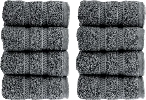 Miniatura 44 de HALLEY Paquete de 4 toallas de mano turcas de alta calidad (4 piezas) de 650 GSM, altamente absorbentes, súper suaves, 100% algodón, 4 toallas