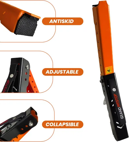 Miniatura 6 de GRAND PITSTOP Soporte de Mantenimiento para Motocicletas, Soporte de Elevación Portátil y Compacto, Gato de Moto, Altura Ajustable para Limpieza