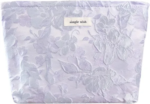 Miniatura 26 de STARDW Bolsa de maquillaje estética floral para mujeres y niñas, bolsa de aseo de viaje con cremallera de gran capacidad, bolsa organizadora