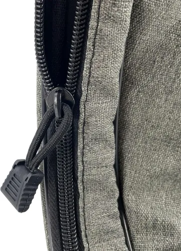 Miniatura 3 de Bolsa de tenis TaktZeit ligera y acolchada con funda para raquetas de tenis y correa de hombro ajustable Gris