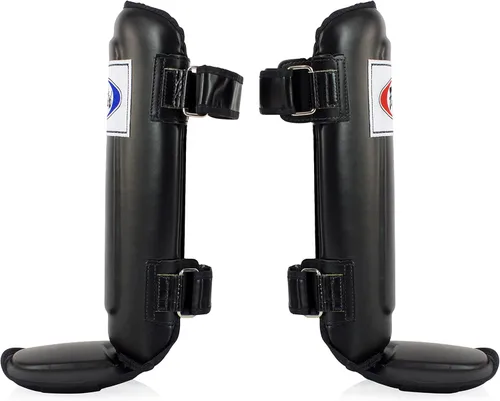 Miniatura 3 de Fairtex Espinilleras SP3 Muay Thai para hombres, mujeres y niños Entrenamiento de MMA, kickboxing Premium, ligero y duradero Evita las Negro