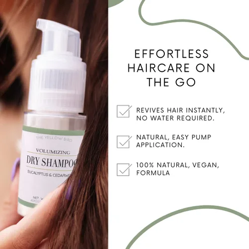 Miniatura 2 de Yellow Bird - Champú en polvo seco Natural y orgánico Sin aerosol Para cabello rubio, moreno y oscuro Sin benceno, vegano