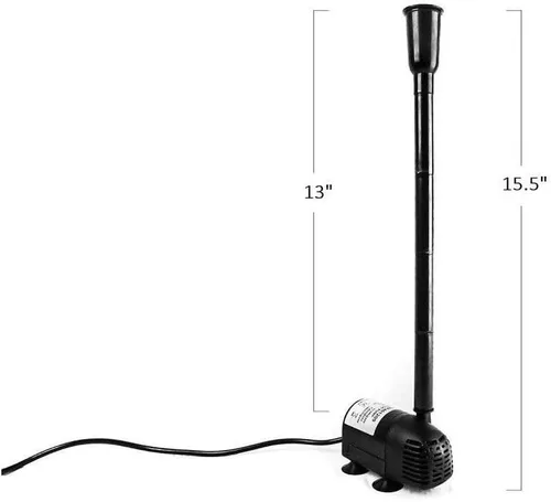 Miniatura 7 de Bomba de agua sumergible sin escobillas de 12V-24V DC 196 GPH para fuente solar hidroponía y acuaponía