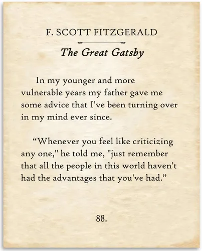 Miniatura 17 de F. Scott Fitzgerald - Por lo que vale la pena - Fondo de aspecto metálico - Impresión de página de libro de tipografía sin marco de 11x14 - Gran