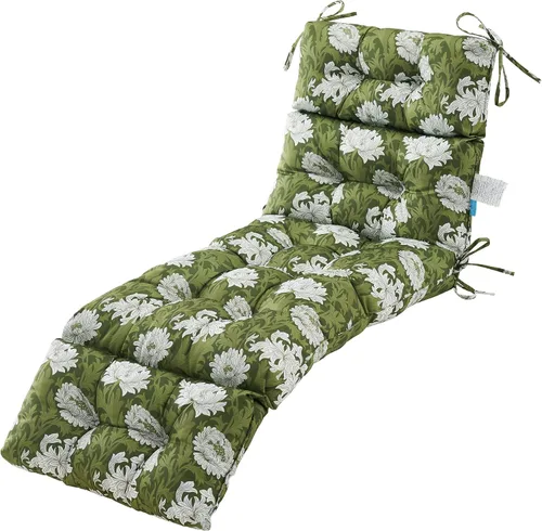 Miniatura 12 de ARTPLAN Chasie Lounge - Cojín grueso con lazos, cojín de mimbre de repuesto para silla de Paito Fruniture, 72 x 22 x 4 pulgadas, para todo