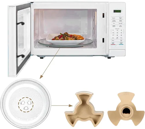 Miniatura 6 de 2 piezas de acoplador giratorio de microondas, guía de rodillo giratorio para horno de microondas, soporte de guía de rodillo de bandeja de vidrio