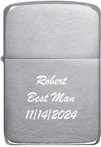 Miniatura 28 de Encendedor de aceite personalizado ZIPPO clásico a prueba de viento grabado (hielo negro)