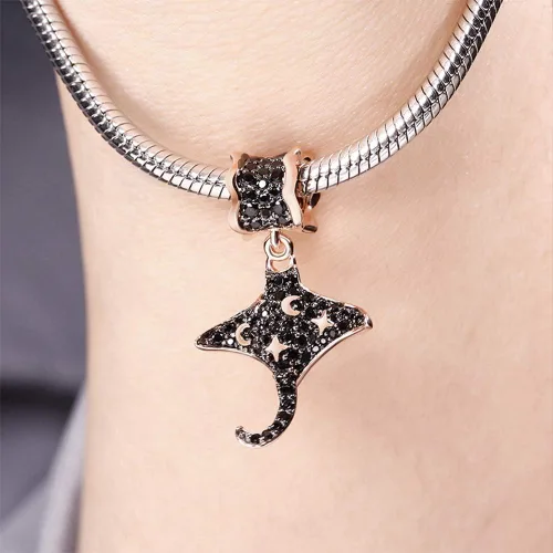 Miniatura 6 de GNOCE Dije de plata de ley con dije de pez payaso con forma de pez dorado para mujeres y niñas, Metal