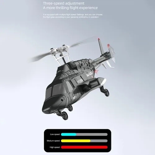 Miniatura 9 de RC ERA A61 Helicóptero RC con despegue/aterrizaje con una tecla, escala 1/52 Air-Wolf Rotor individual 2.4G 4CH Heli Aircraft Altitude Hold, Rojo