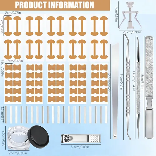 Miniatura 3 de Corrector profesional de uñas encarnadas para un alivio rápido con tiras transpirables de uñas encarnadas, herramientas de pedicura de acero