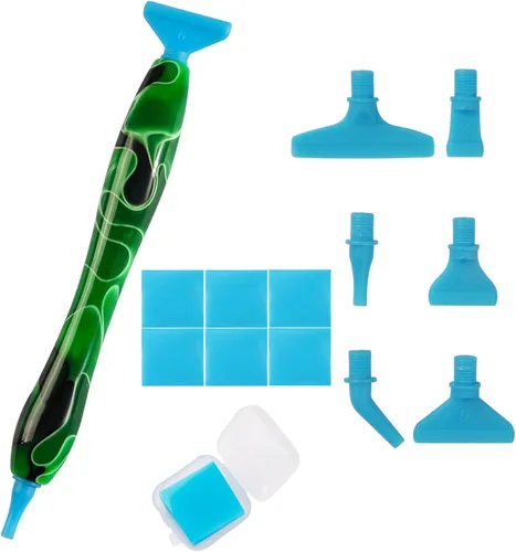Miniatura 18 de Bolígrafo de Pintura de Diamantes, Bolígrafos de Pintura de Diamantes de Resina Hechos a Mano con Pegamento de Arcilla y Varias Puntas, Más Cómodos