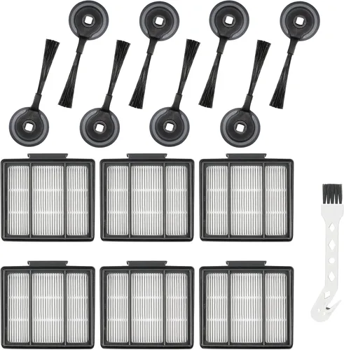 Paquete de 6 filtros de repuesto RVFFK950 para Shark Robot y 8 cepillos laterales RVSBK950 de repuesto para robot Shark ION