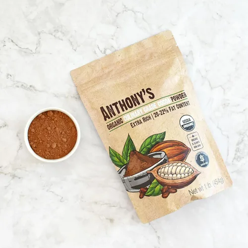 Miniatura 7 de Anthony's Cacao en Polvo Orgánico de Grado Culinario, 1 lb, Cacao para Hornear Procesado Holandés, Sin Gluten, Sin OGM, Apto para Keto