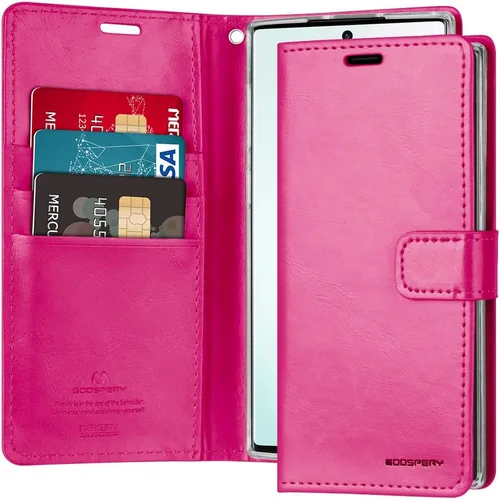 Miniatura 57 de GOOSPERY Blue Moon Wallet para Samsung Galaxy Note 10 Case (2019) Funda de cuero con tapa (Negro)