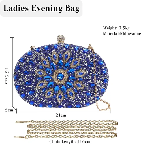 Miniatura 3 de Bolso de noche para mujer, bolso de mano con lentejuelas brillantes