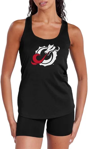 Miniatura 59 de Camiseta deportiva sin mangas oficial de NCAA Collegiate para mujer, con espalda cruzada, colección con logotipo primario