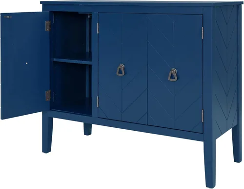 Miniatura 5 de VilroCaz Armario de almacenamiento multifuncional, gabinete de almacenamiento de madera para bufé, sofá, mesa, mesa auxiliar con estante ajustable