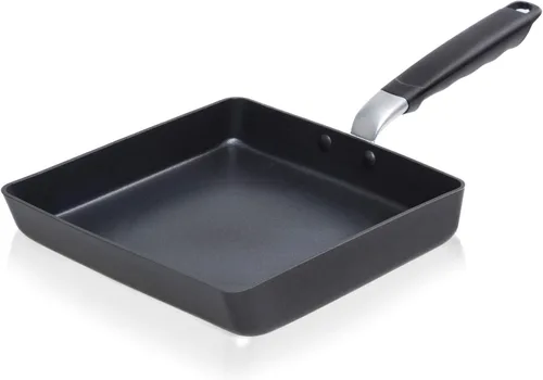 TECHEF - Molde para tortilla de huevo japonés, Tamagoyaki, sartén antiadherente, libre de PFOA, apto para lavavajillas, listo para inducción, Negro