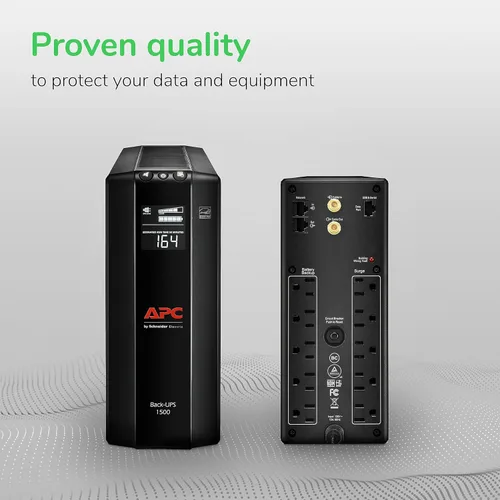 Miniatura 9 de APC UPS Batería de reserva y protector de sobretensiones con AVR, 1500 VA, APC Back-UPS Pro (BX1500M) y batería de reserva y protector