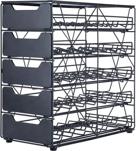Miniatura 5 de K - Portavasos para mostrador pequeño para Keurig K-Cup Holder para Mr Coffee para té (105 cápsulas-5 niveles)